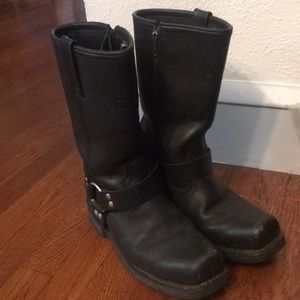 Ride Tecs Black Leather Mens Boots